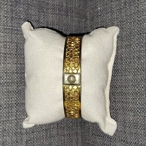 Coach Goldtone Logo Bangle